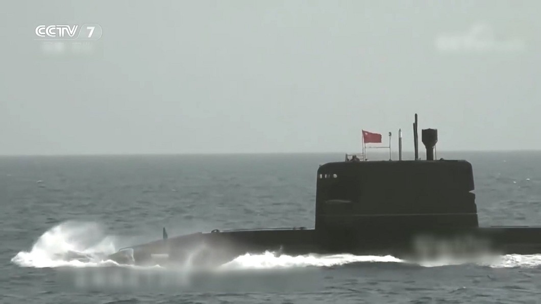 網上流傳一艘共軍093商級核動力潛艦在台灣海峽一帶發生嚴重事故意外。(示意圖,非當事新聞畫面/翻攝自CCTV)