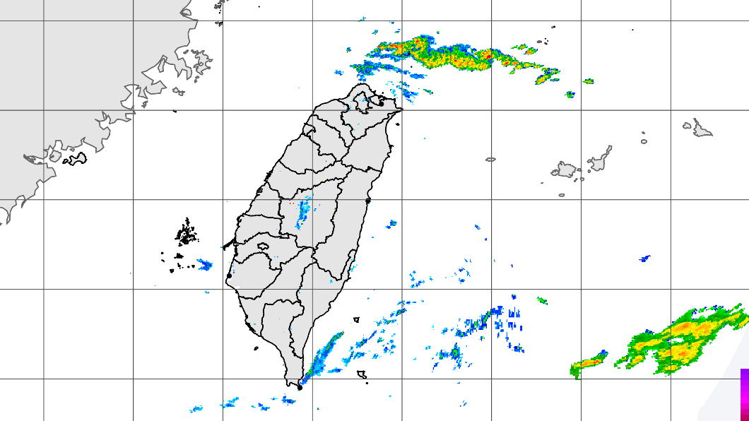 東半部、中部山區、南部有局部降雨機會。(圖/中央氣象局)