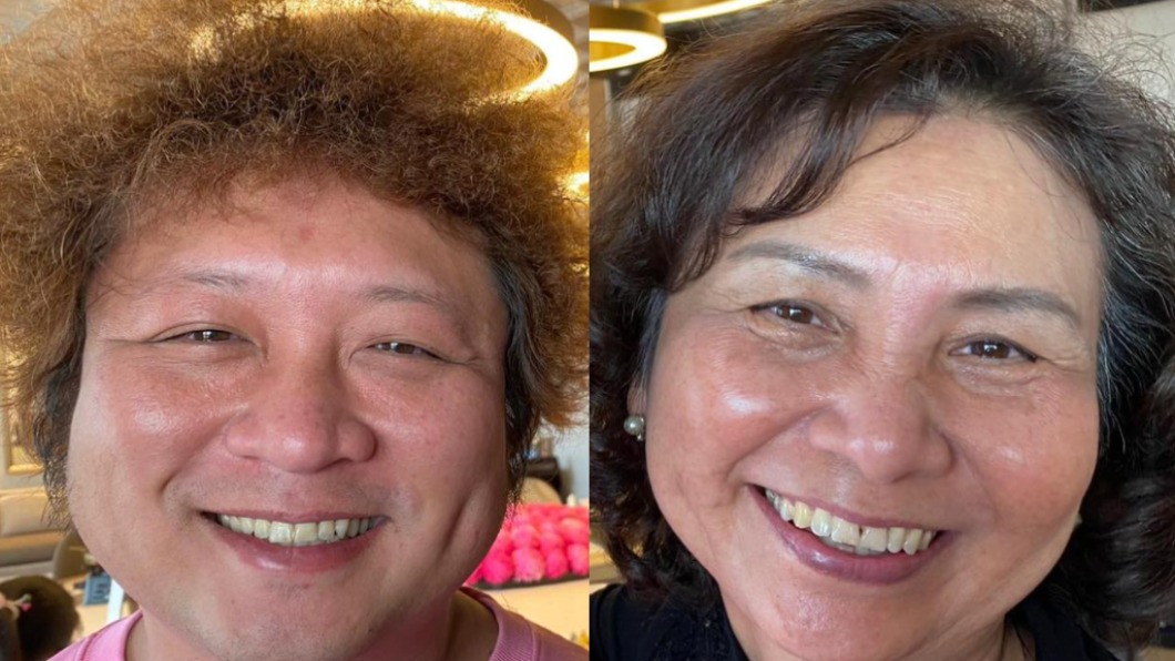 粉絲驚訝連沒戴眼鏡，母子倆都長得超像。（圖／翻攝自納豆臉書）