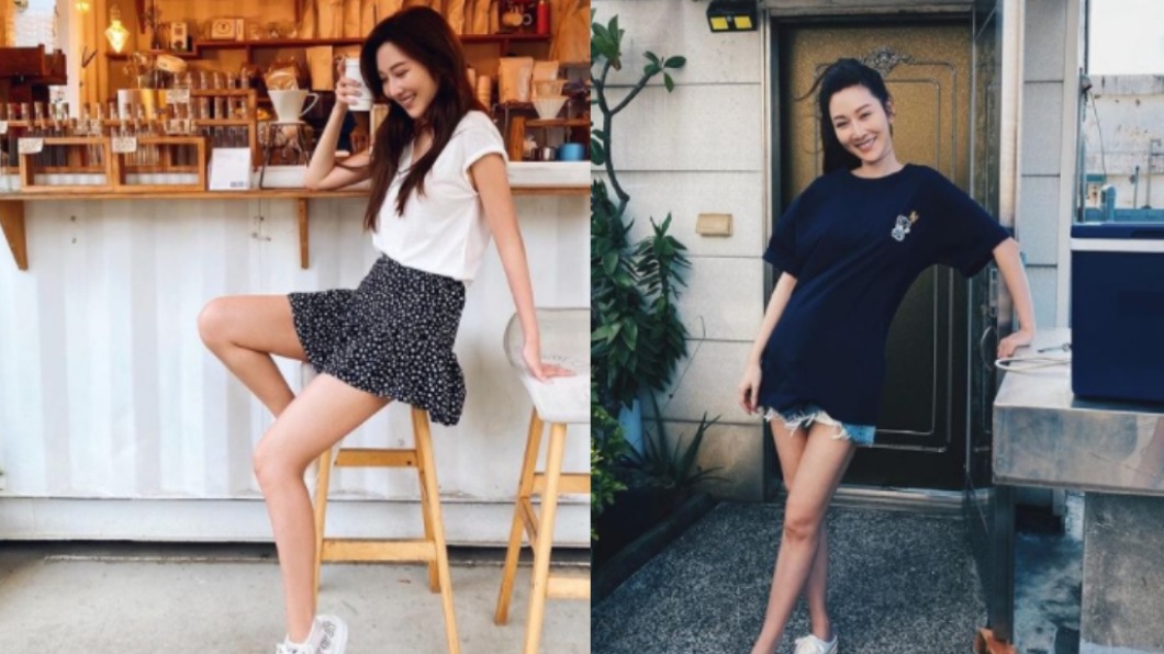 曾莞婷螞蟻腰、美腿,全靠居家運動練出來。(圖/翻攝自vicky_7155 IG)
