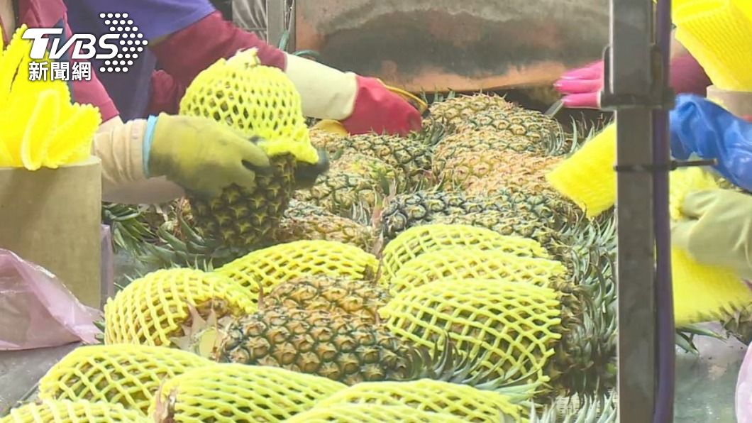 大陸3月起禁止進口台灣鳳梨,引發全台搶購風潮。(圖/TVBS資料畫面)
