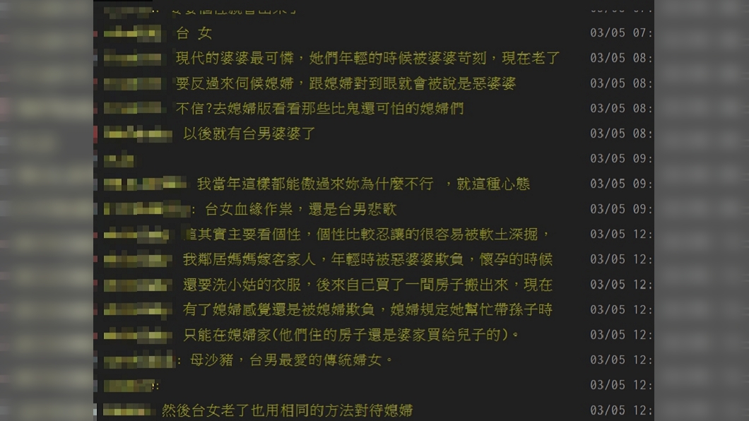 台灣婆婆是否難搞成為網熱議焦點。(圖/翻攝自PTT)