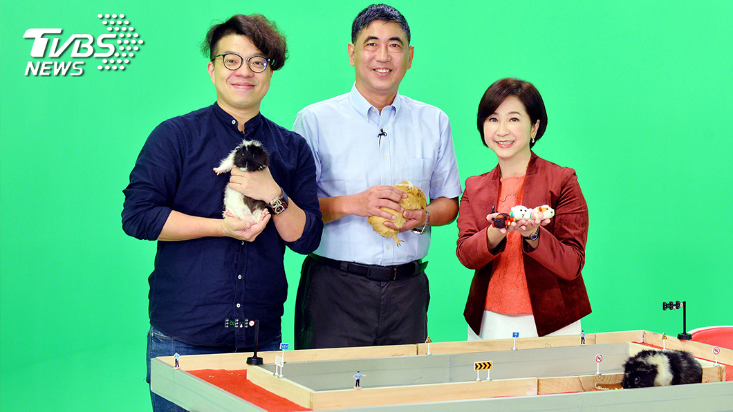 (左起)生態講師呂軍逸、前台北市立動物園園長金仕謙和主持人莊開文合影。(圖/TVBS)