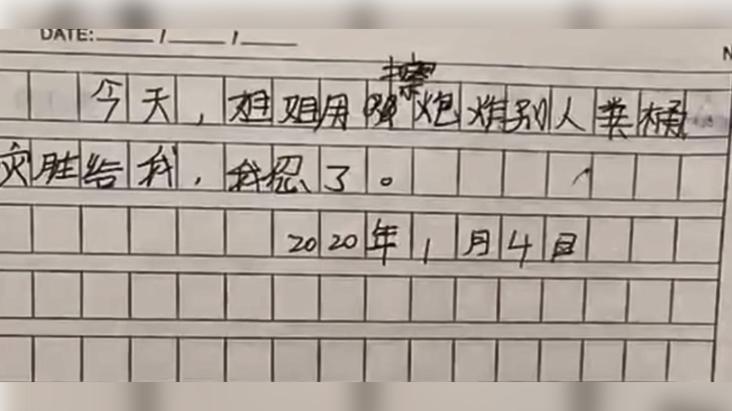 記仇本上清楚寫下了姊姊的惡行。（圖／翻攝自都市時報）