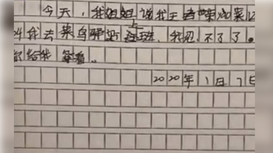 男童在記仇本上揚言要對姊姊復仇。（圖／翻攝自都市時報）