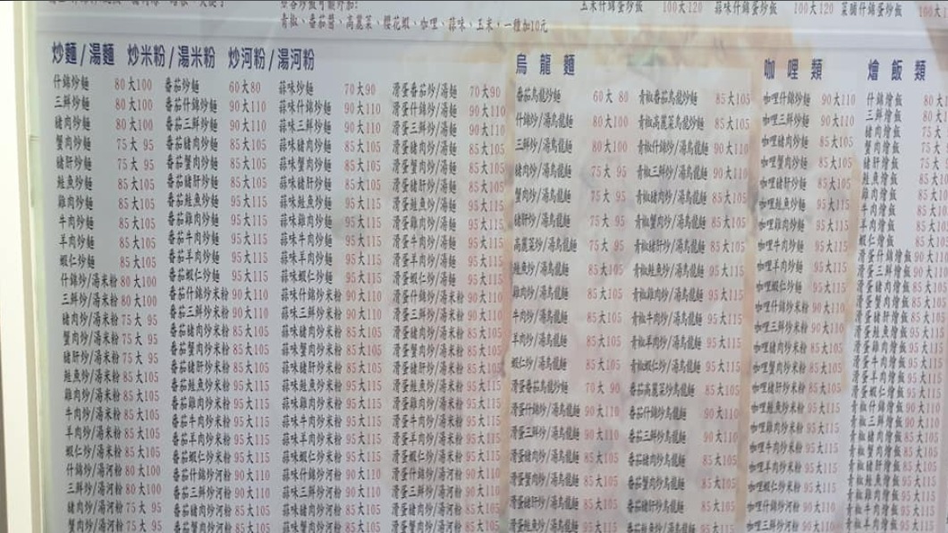 密密麻麻的菜單。（圖／翻攝自「路上觀察學院」臉書）