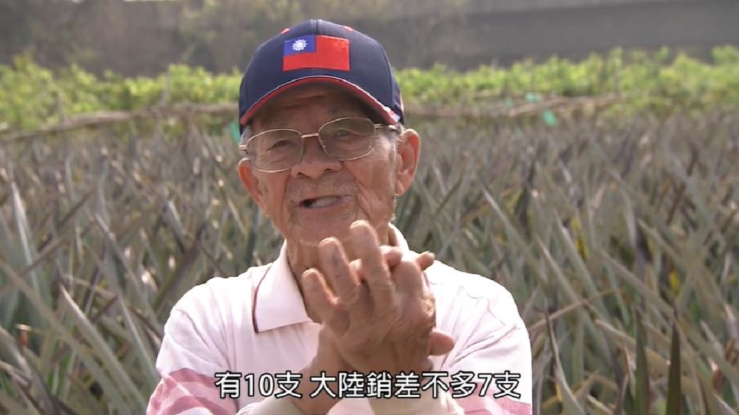 鳳梨伯告知韓國瑜台灣10支鳳梨,7支外銷大陸。(圖/翻攝自韓國瑜臉書)