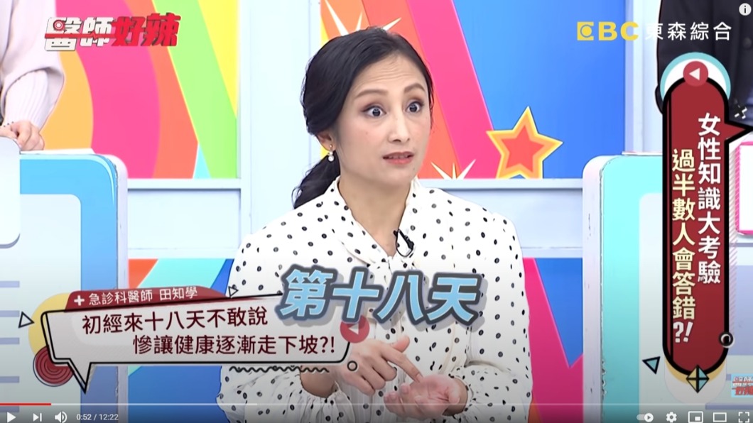 醫師一問竟得知少女初經已持續18天。(圖/翻攝自《醫師好辣》YouTube)