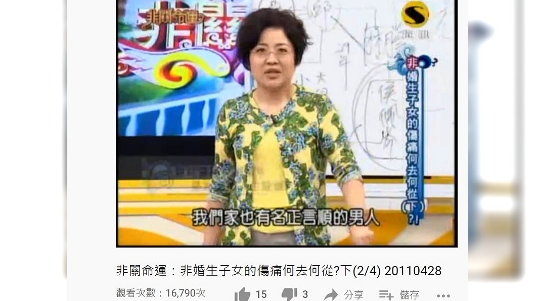 于美人在《非關命運》節目中分析,林月雲在機場牽女婿手,是在對外界說「我們家也有名正言順的男人」。(圖/翻攝自YouTube)
