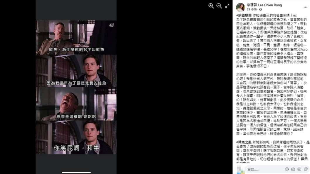 （圖／翻攝自李蒨蓉臉書）