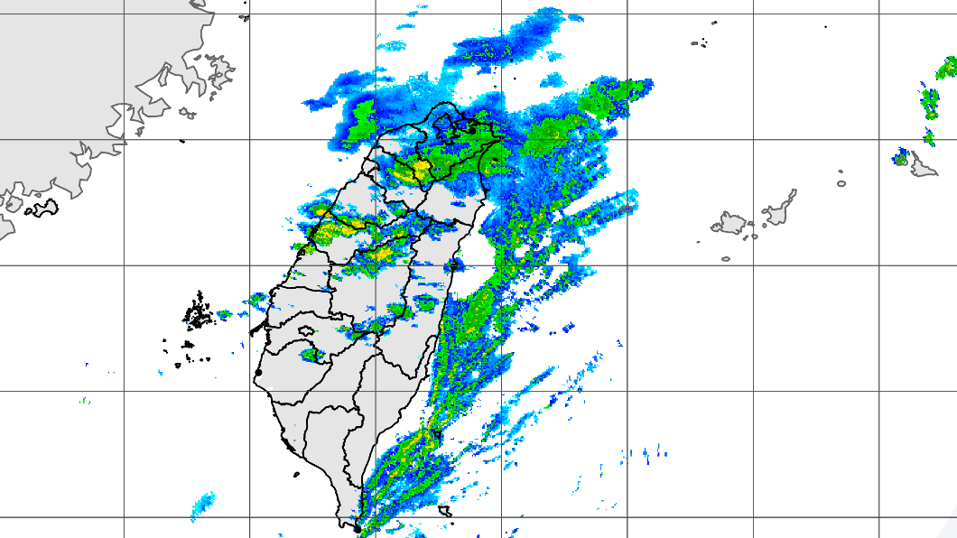 北部、東半部有局部降雨情形。(圖/中央氣象局)