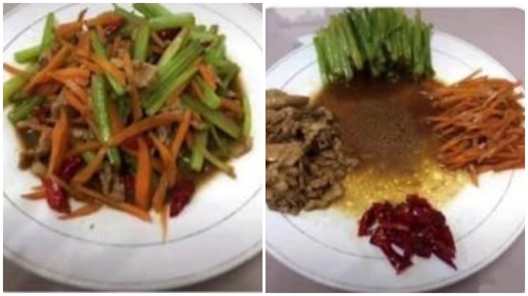 沒想到母親準備的四菜一湯，卻讓網友看傻眼。（圖／翻攝自爆廢1公社）