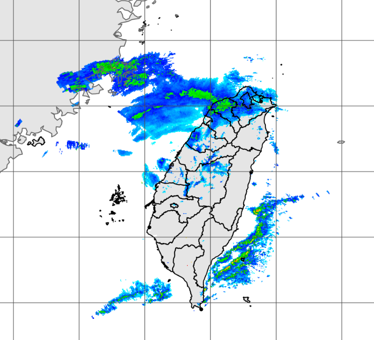 雷達回波圖。（圖／翻攝自中央氣象局）
