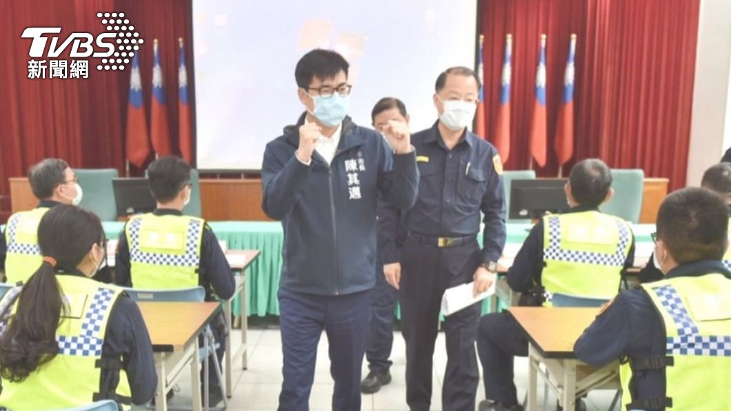 陳其邁表示會適時增加警察執勤裝備預算。(圖/TVBS資料畫面)