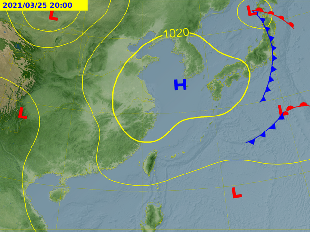 北部及東北部天氣較涼。（圖／翻攝自中央氣象局）