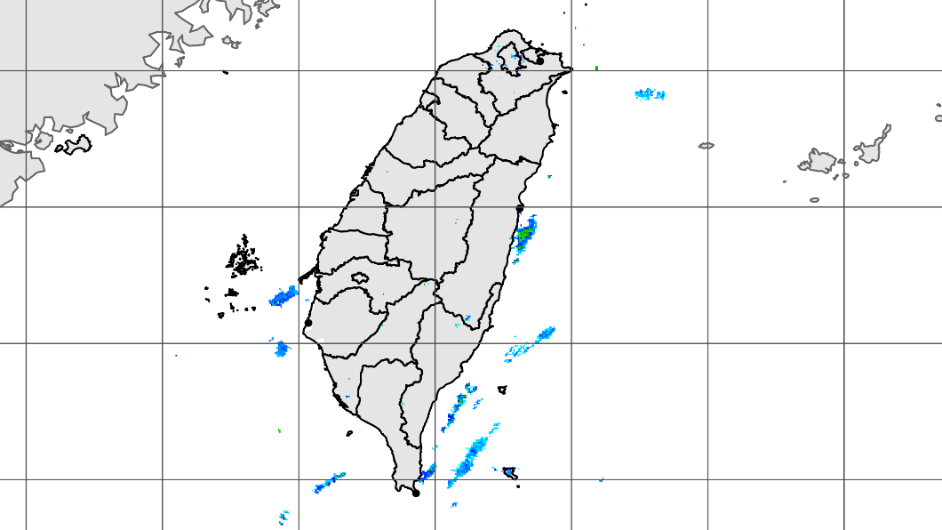 受水氣轉乾影響，各地降雨機率減少。（圖／中央氣象局）