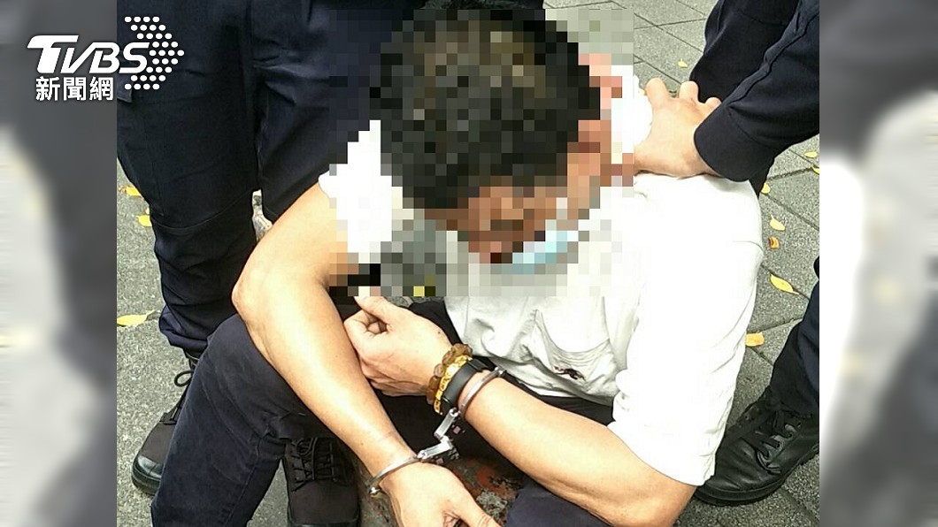 警方逮捕一名林姓嫌犯。(圖/TVBS)