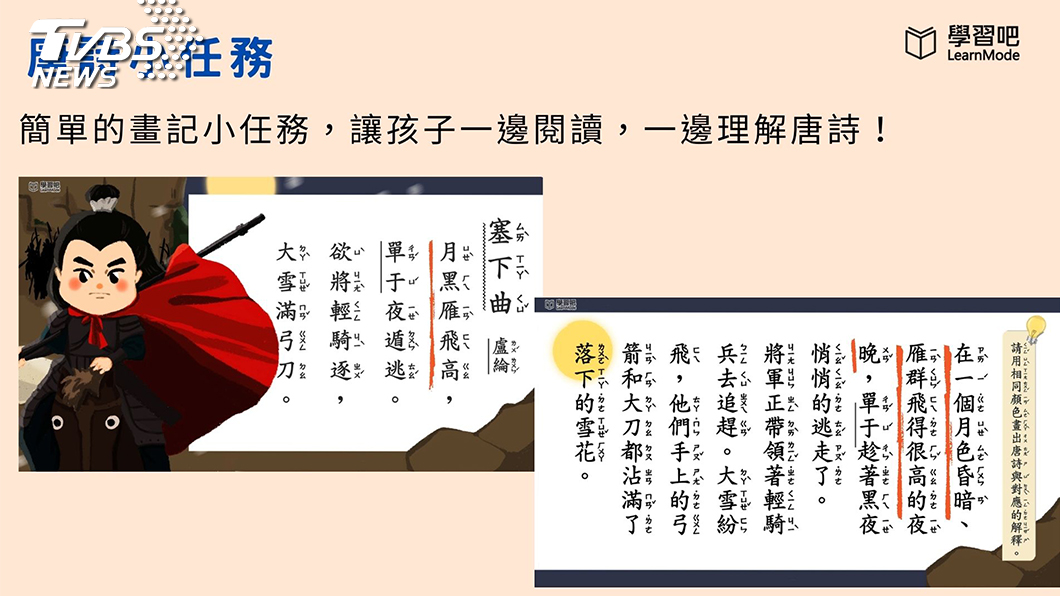 課程會提供孩童簡單的小任務,讓孩子觀看完影片後練習 (圖/學習吧)
