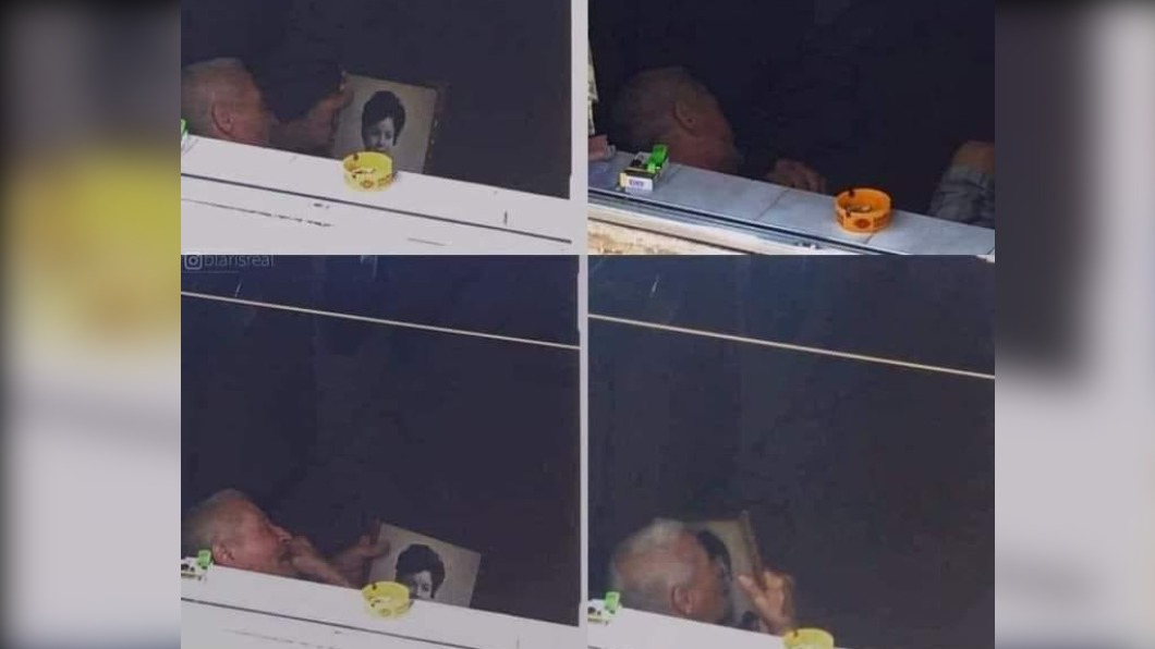 睹物思人!翁看亡妻遺照拭淚輕吻 網鼻酸:今生足矣