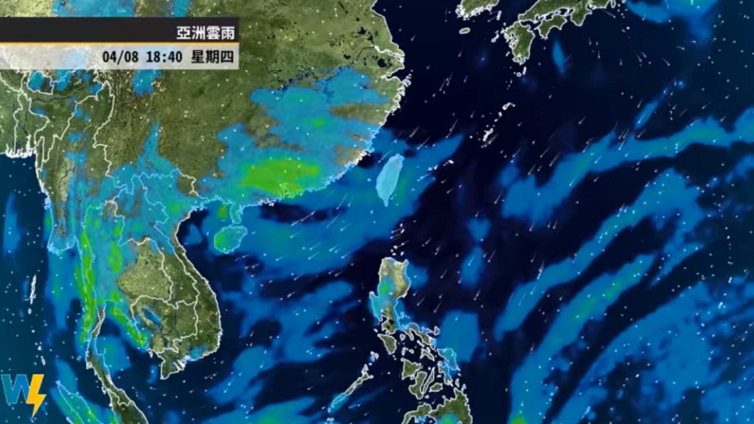 今日迎風面北部、東半部雲量增多。(圖/翻攝自天氣風險 WeatherRisk Facebook)