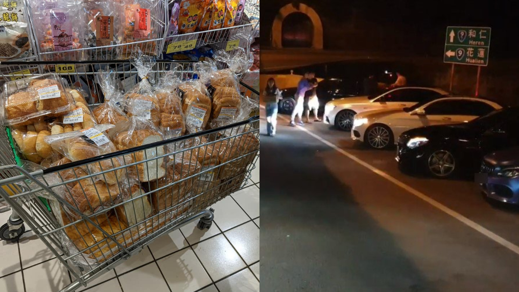 千萬車隊連續2晚都前往花蓮送物資。(圖/翻攝自爆料公社公開版)