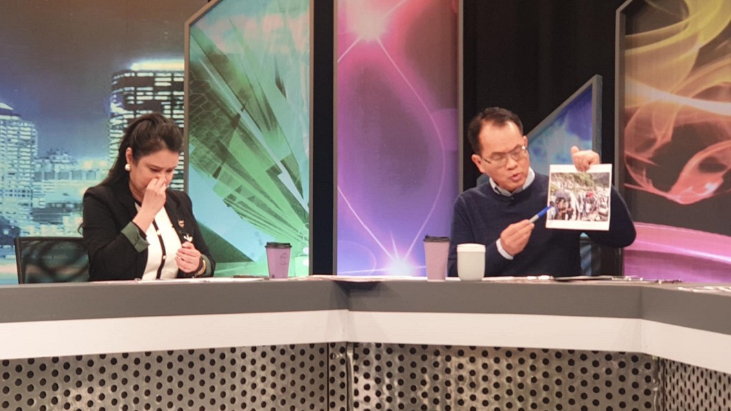 廖美然上節目談及太魯閣事故當眾落淚。(圖/翻攝自廖美然臉書)