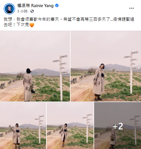 楊丞琳希望能盡快與李榮浩相聚。(圖/翻攝自楊丞琳 Rainie Yang Facebook)