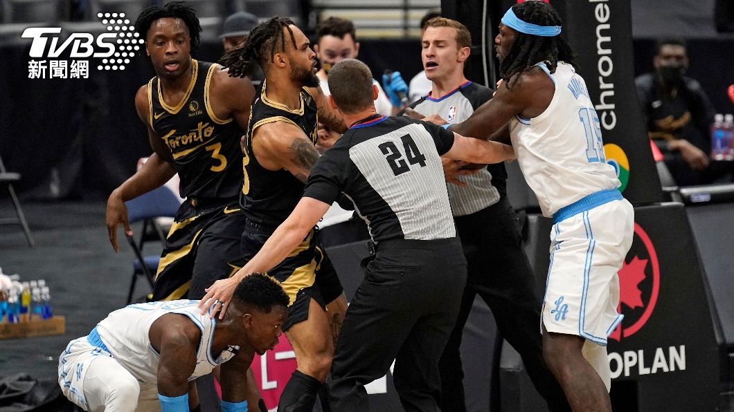 NBA湖人、暴龍上演全武行 聯盟罰3球員禁賽