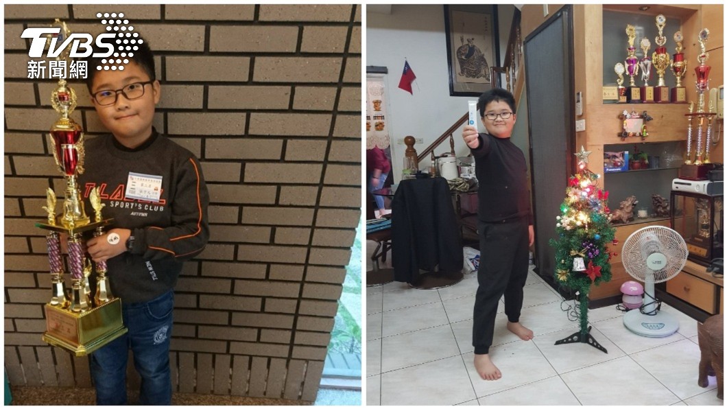 兒子從小就嶄露出對於數學的天份，獲得不少獎座。（圖／張姓網友授權提供）
