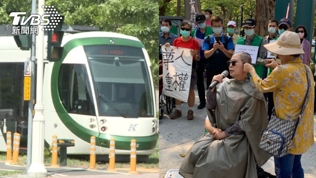 控輕軌占美術館人行道　高市民剃光頭抗議：決策威權
