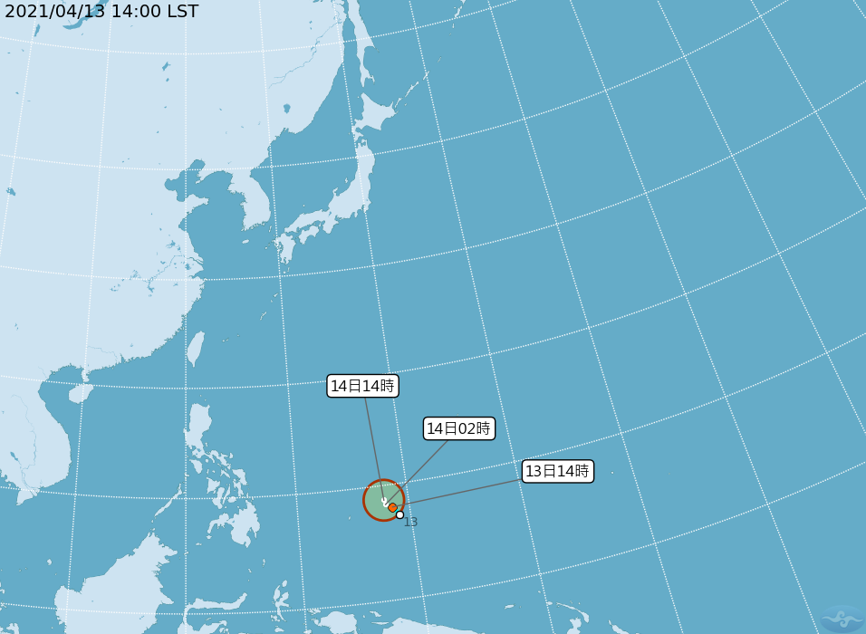中央氣象局預測路徑。(圖/翻攝自中央氣象局)