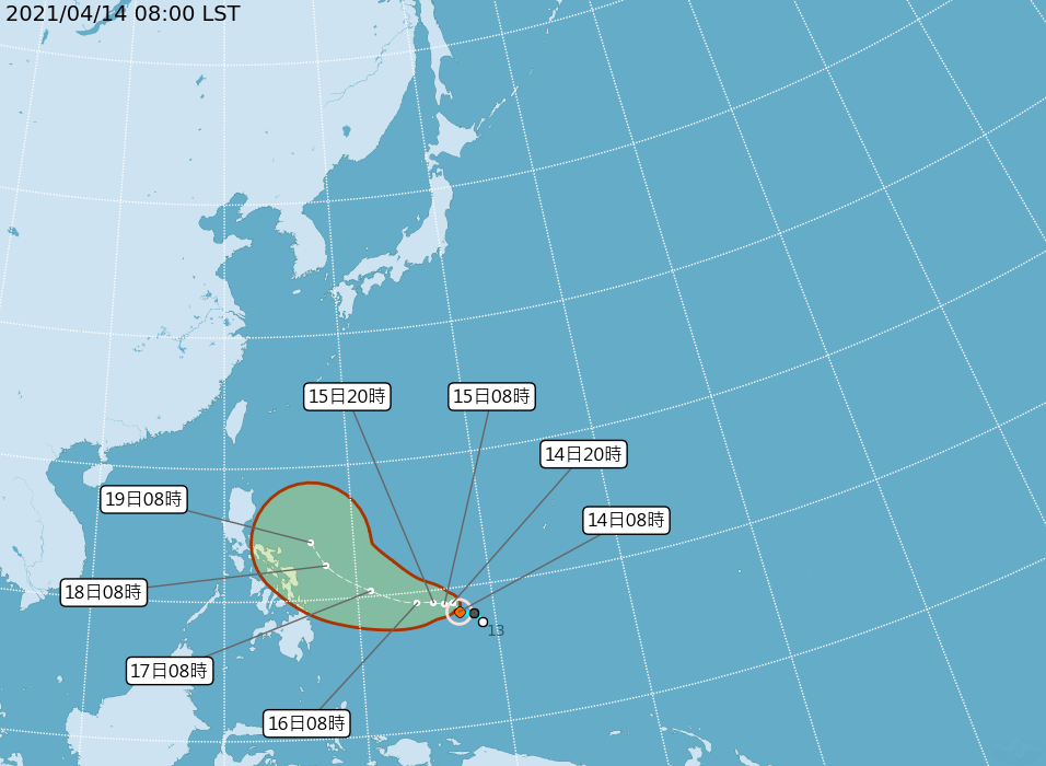 舒力基颱風撲台可能性極低。（圖／翻攝自中央氣象局）