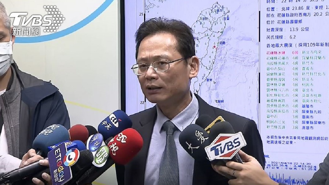 中央氣象局地震中心主任陳國昌。(圖/TVBS)