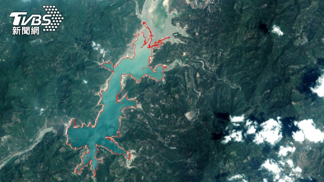 衛星遙測監測曾文水庫 水位嚴重下降局部乾涸見底
