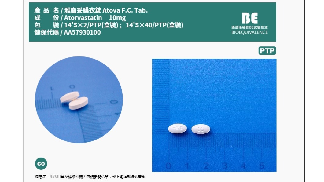 原料藥不純物疑慮 雅脂妥膜衣錠200萬顆急回收