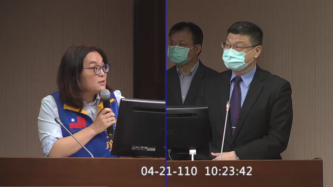 陳玉珍質詢杜微。(圖/翻攝自立法院議事轉播IVOD)