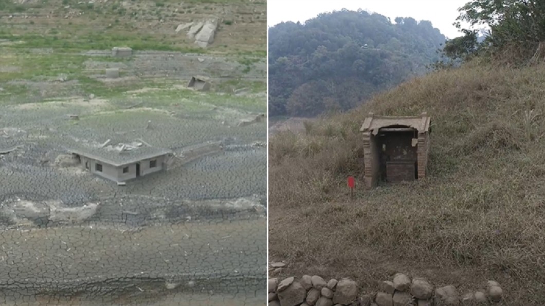 鯉魚潭「舊石器伯公廟」浮出!百年遺跡曝 房穩固竟還在