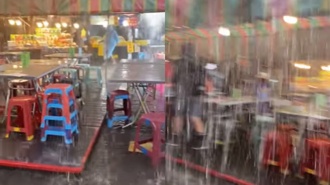 雨神來了!清境農場「暴雨夾冰雹」 遊客超興奮