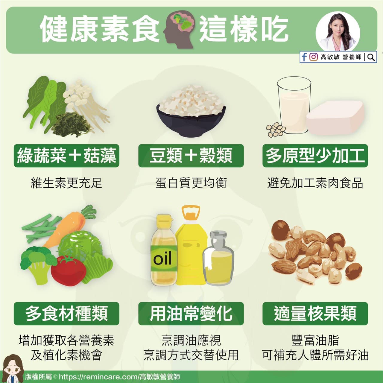 想要健康素食,可以這樣吃。(圖/高敏敏提供)