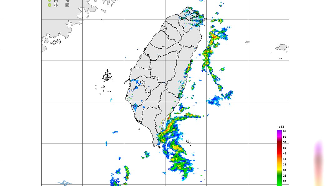 今日對流雲系發展旺盛。 (圖/翻攝自氣象局)