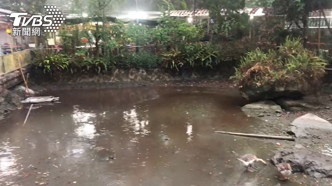 台南降下大雨。(圖/TVBS)