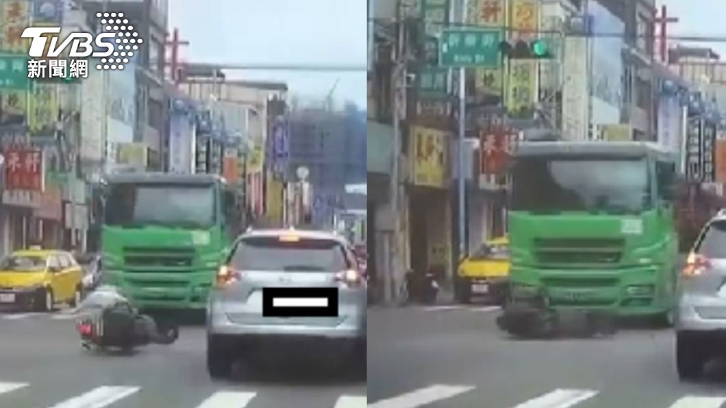 騎士超車不成摔噴倒地　遭對向砂石車「輾斃爆頭亡」