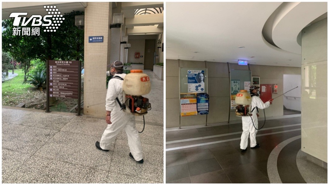 台科大緊急進行校園消毒。(圖/台科大提供)