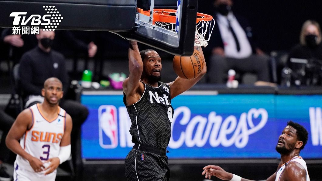 NBA杜蘭特歸隊板凳出發 飆33分助籃網賞太陽連敗