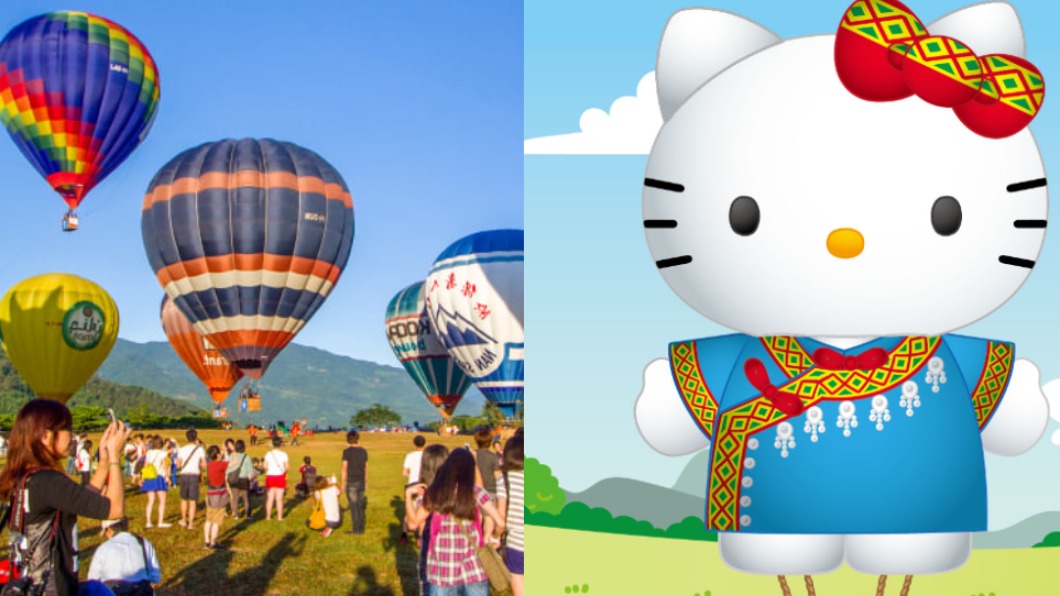 今年台東熱氣球與三麗鷗巨星「Hello Kitty」合作。（圖／翻攝自臺灣熱氣球嘉年華-Taiwan Balloon Festival臉書）