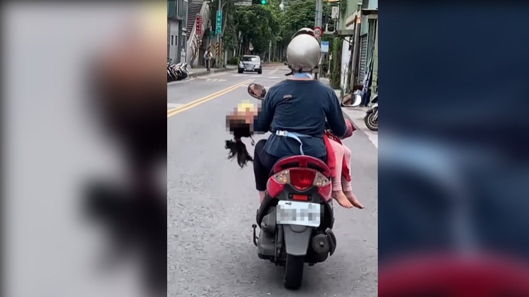 婦人「聖母抱子」姿勢騎車載童 網友批撞到頭該怎麼辦