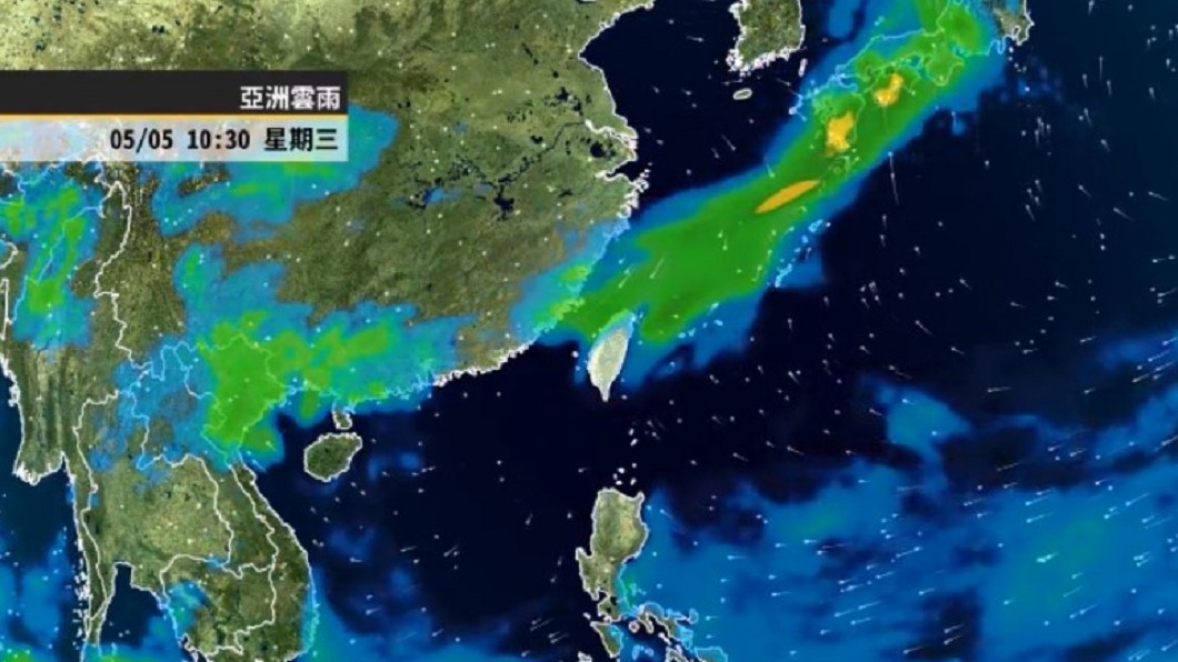 這波鋒面移動速度相當快。(圖/翻攝自氣象達人彭啟明臉書)
