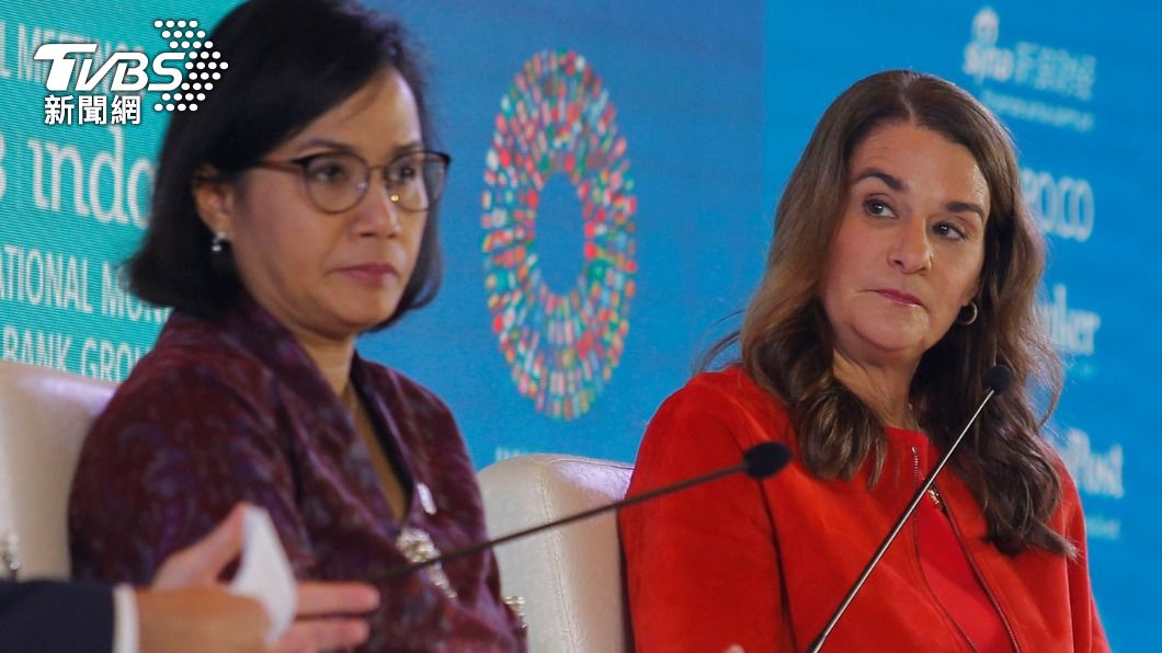 梅琳達(右)初步估計已獲得約503億新台幣股票。(圖/達志影像路透社)