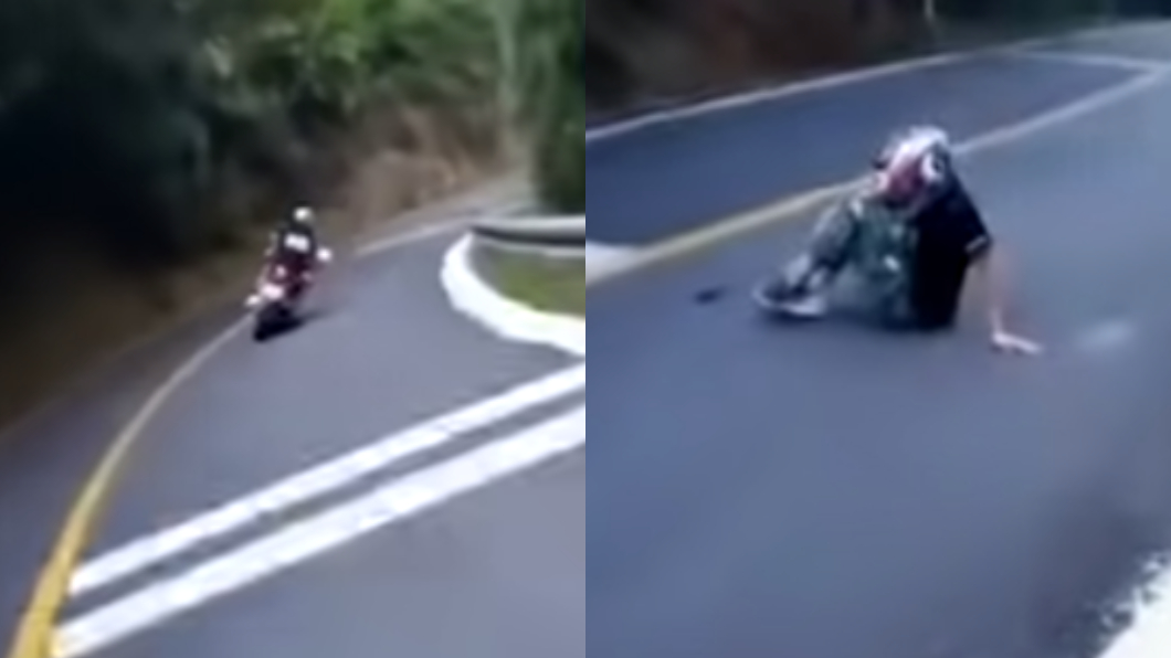 騎士壓車重摔！腳踝「骨斷剩皮」滴血　網嚇：治好也廢了