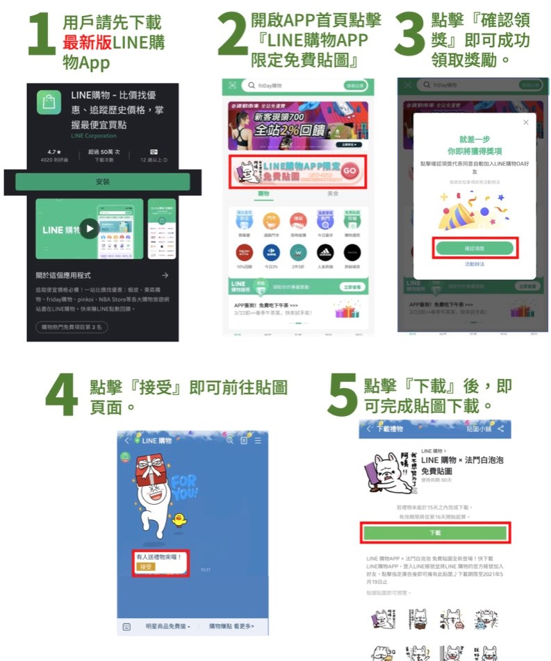 獲得隱藏版貼圖流程。(圖/翻攝自LINE)